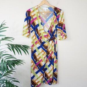 Jessica Simpson | Geometric Print Maternity Wrap Dress